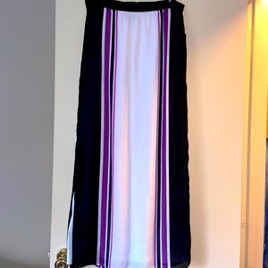 BRAND NEW Purple/Black/White Maxi Skirt